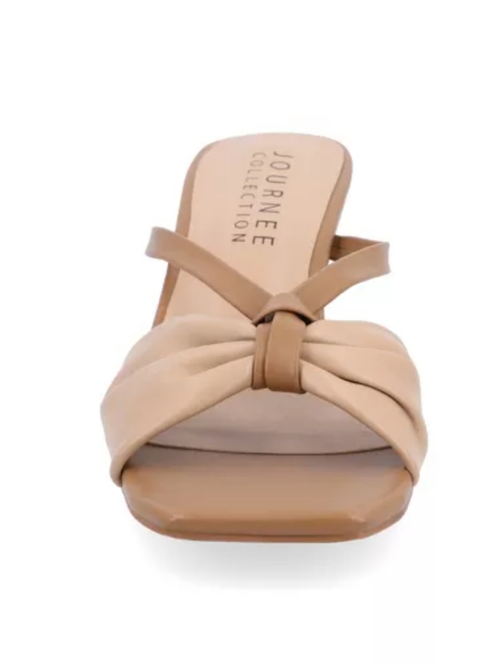New w/Box Journee Collection Starling Vegan Leather Open-Toe Kitten Heel Sandals - Picture 3 of 8